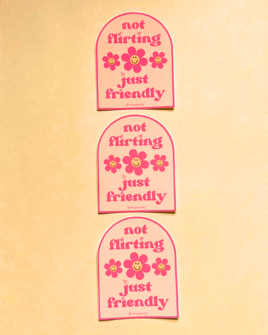 not flirting, just friendly sticker