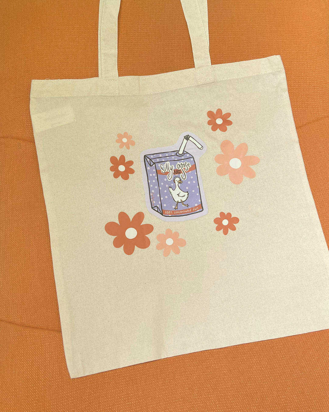 silly goose juice tote bag