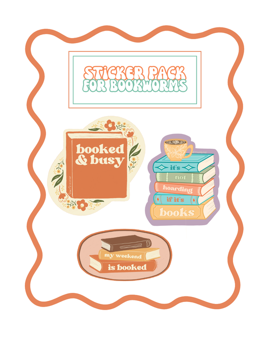 bookworm sticker bundle