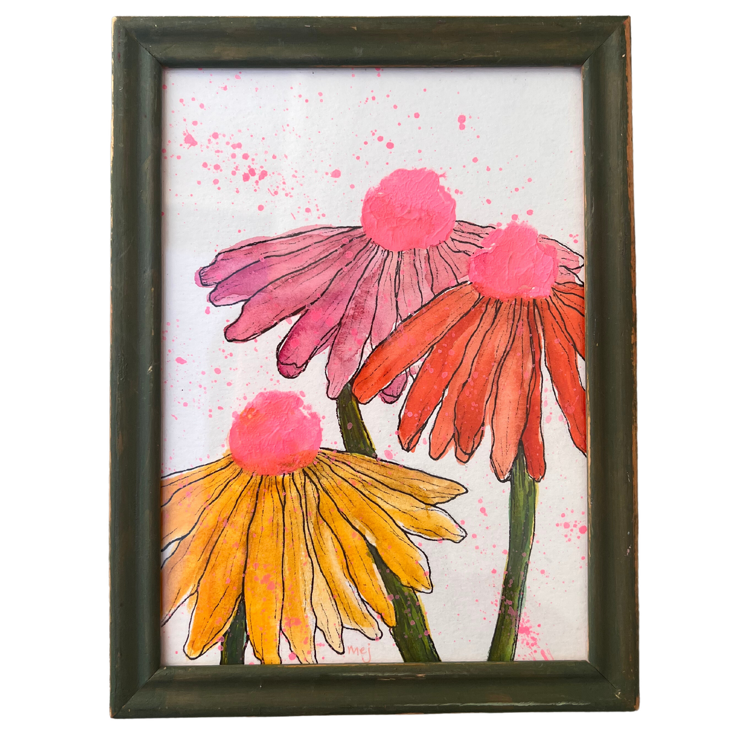 framed original - daisy trio