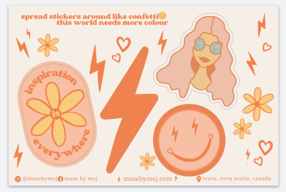 inspiration is everywhere sticker sheet
