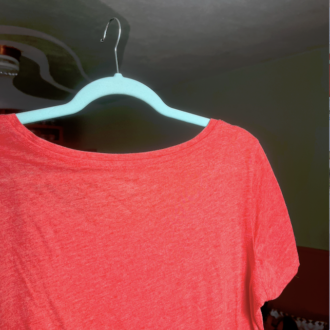 "lights camera bitch smile" warm orange swiftie t-shirt (ladies medium)