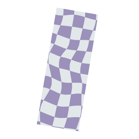 purple wavy checkered bookmark