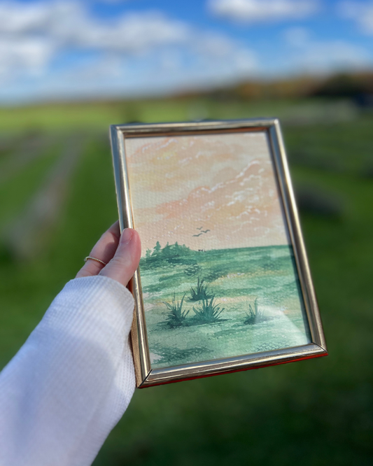 'sparkle at sundown' watercolour original painting