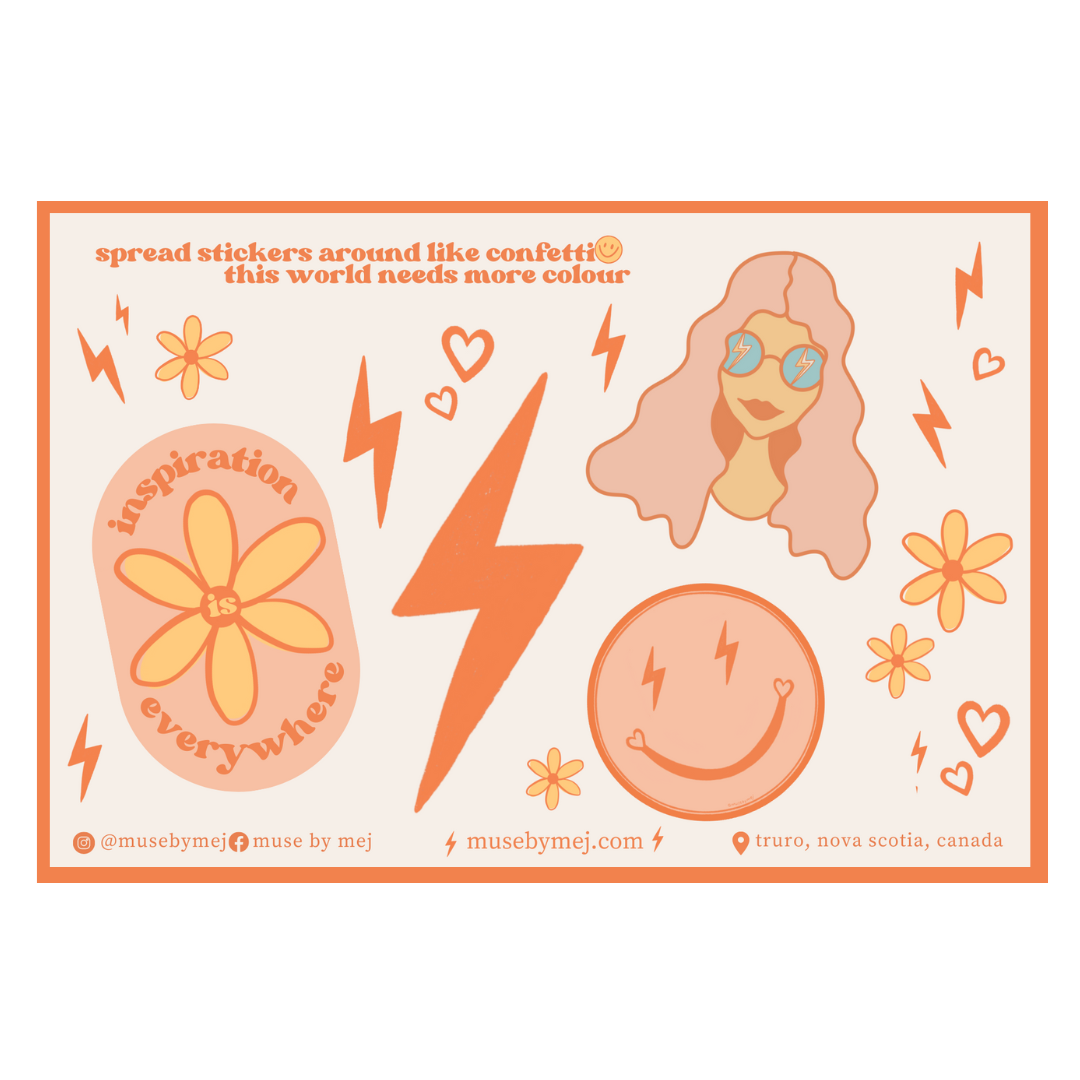 inspiration is everywhere sticker sheet