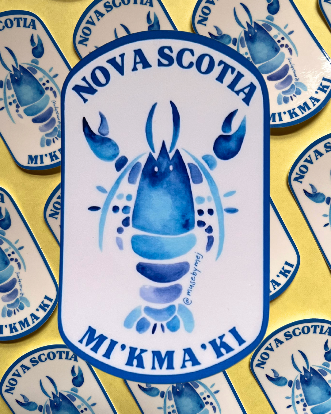 nova scotia/mi'kma'ki lobster stickers