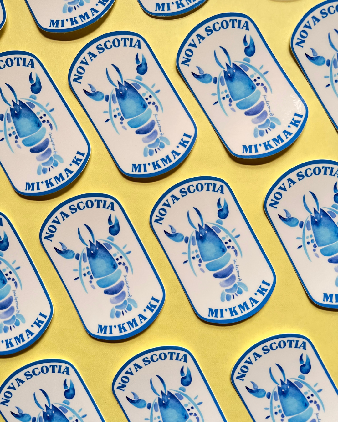 nova scotia/mi'kma'ki lobster stickers