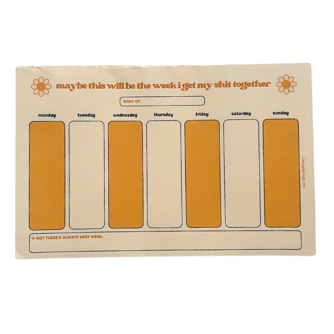 weekly planner notepad - maybe this will be the week