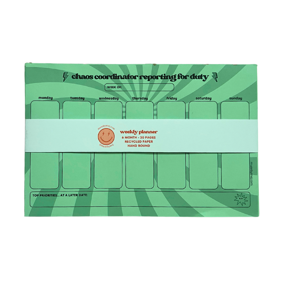 weekly planner notepad - chaos coordinator