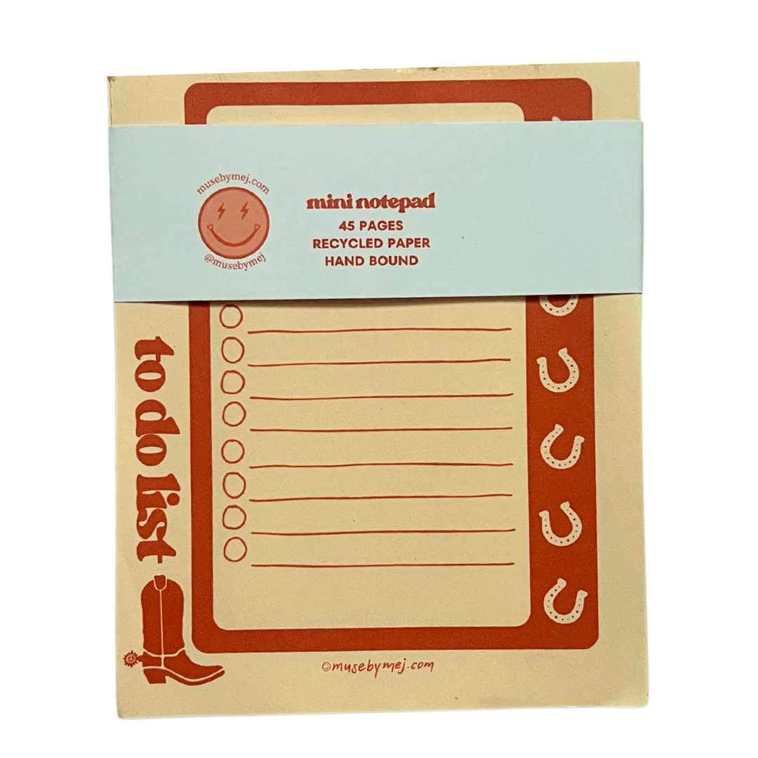 to-do list notepad - cowboy boot