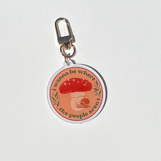 where the people aren't (mushroom) keychain