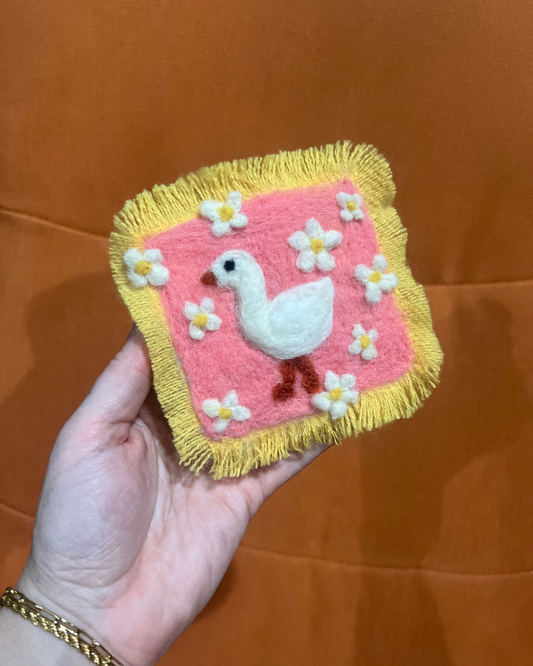 flower patch goose needle felting