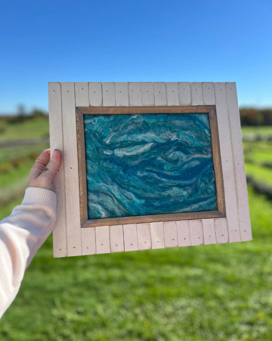 ocean waves needle felting
