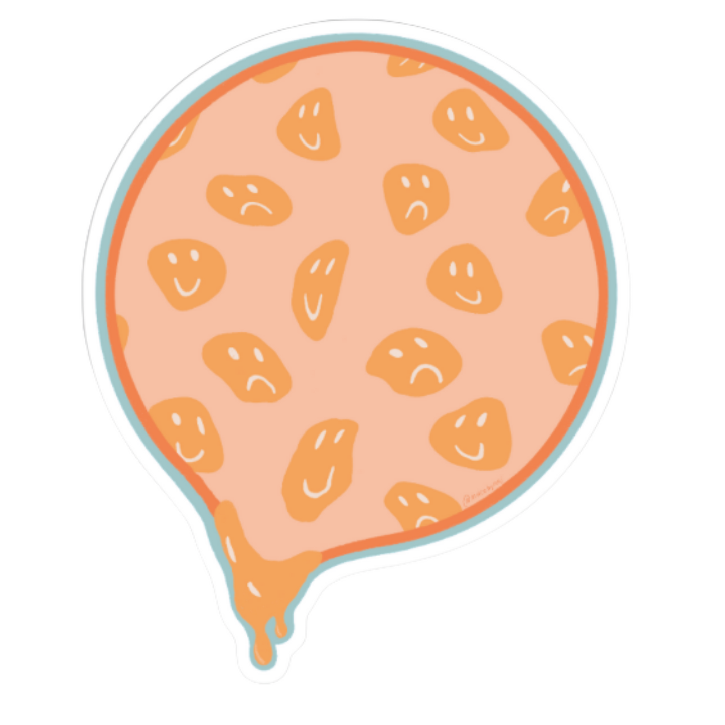 happy/sad drip sticker