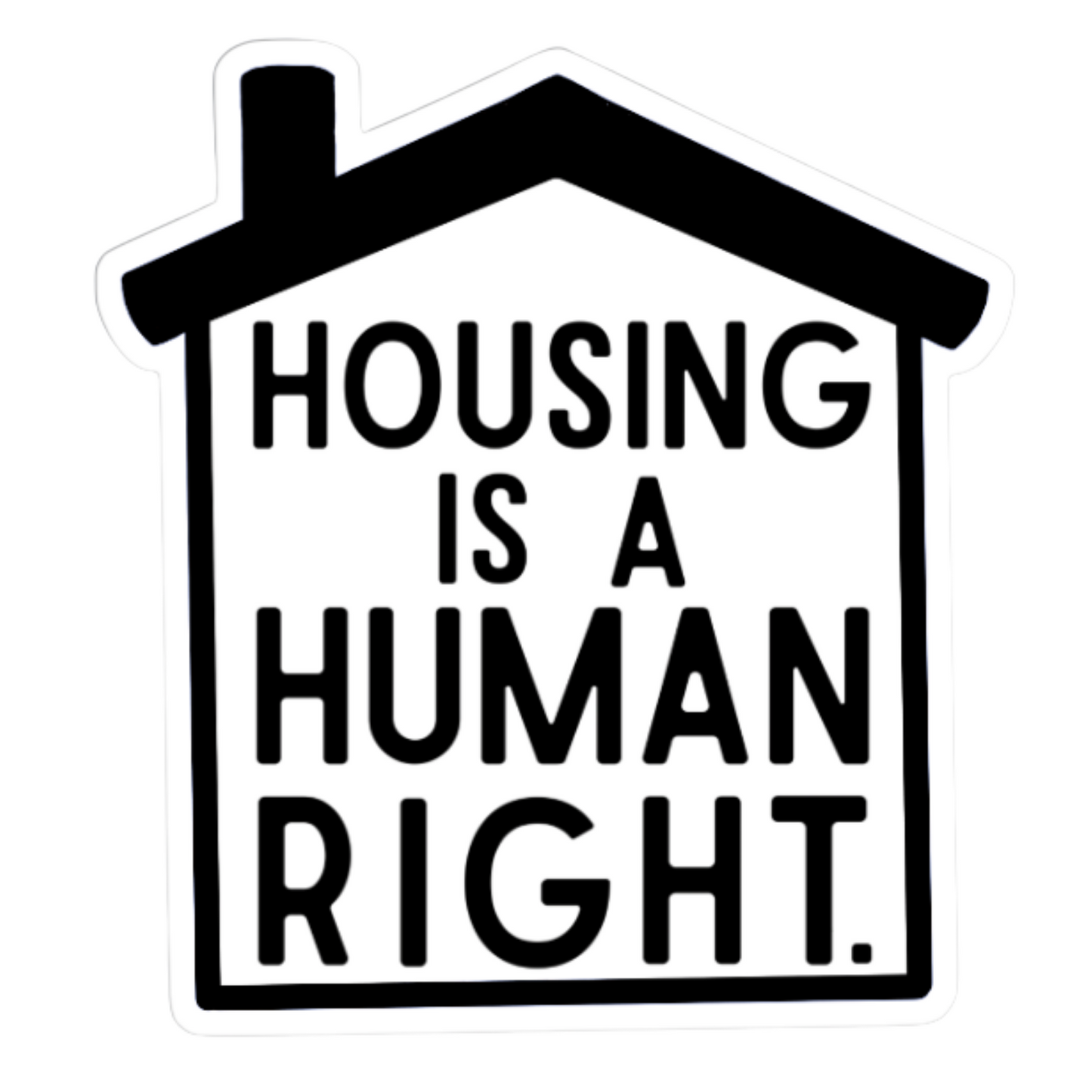 housing is a human right sticker
