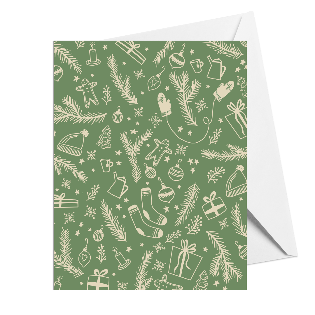 hygge pattern holiday card
