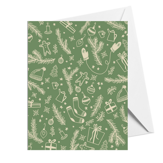 hygge pattern holiday card