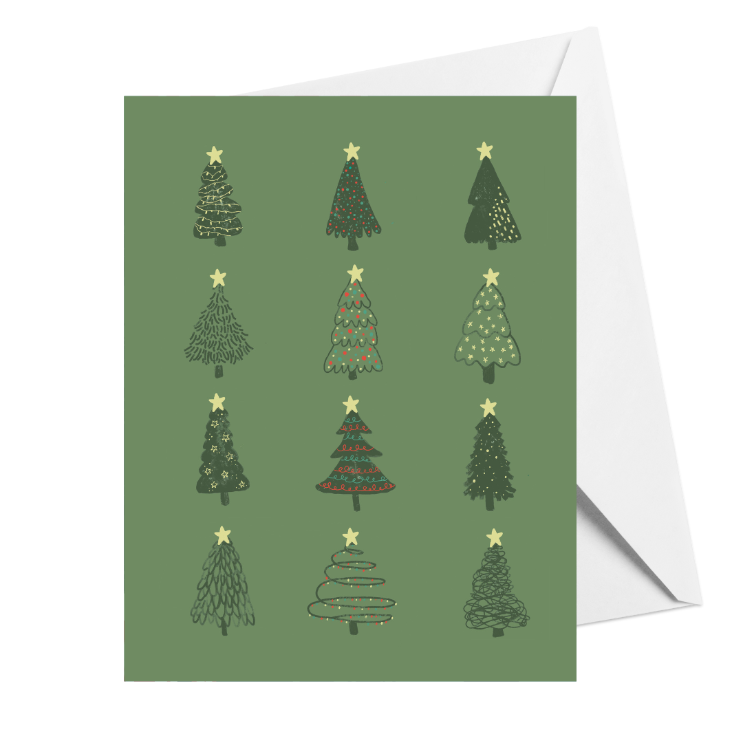 forest of trees holiday card