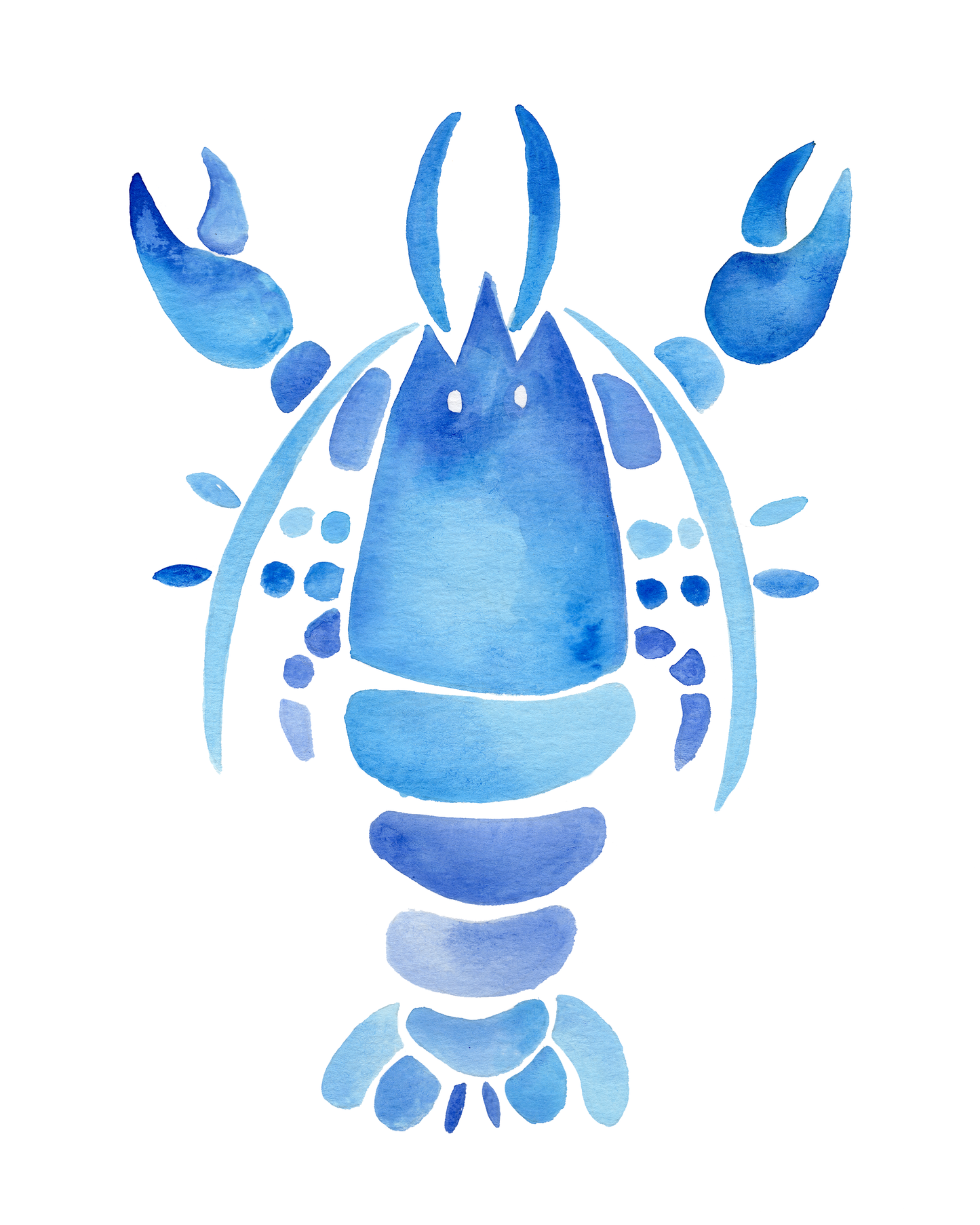 atlantic blue lobster print