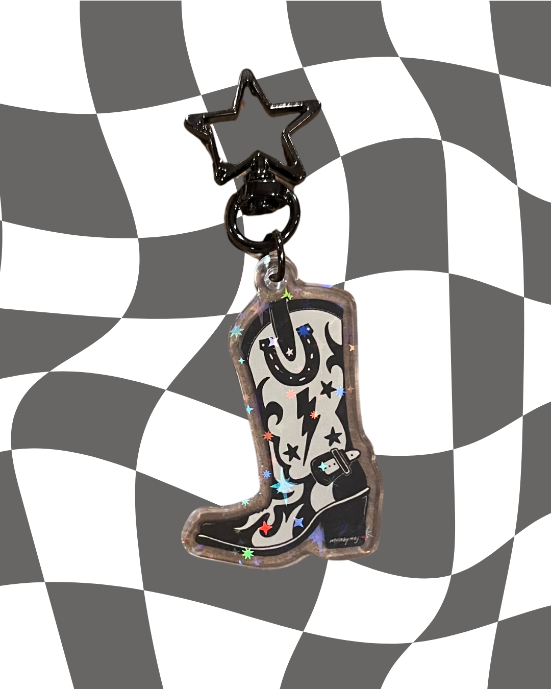 western lightning boot keychain