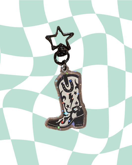 western lightning boot keychain