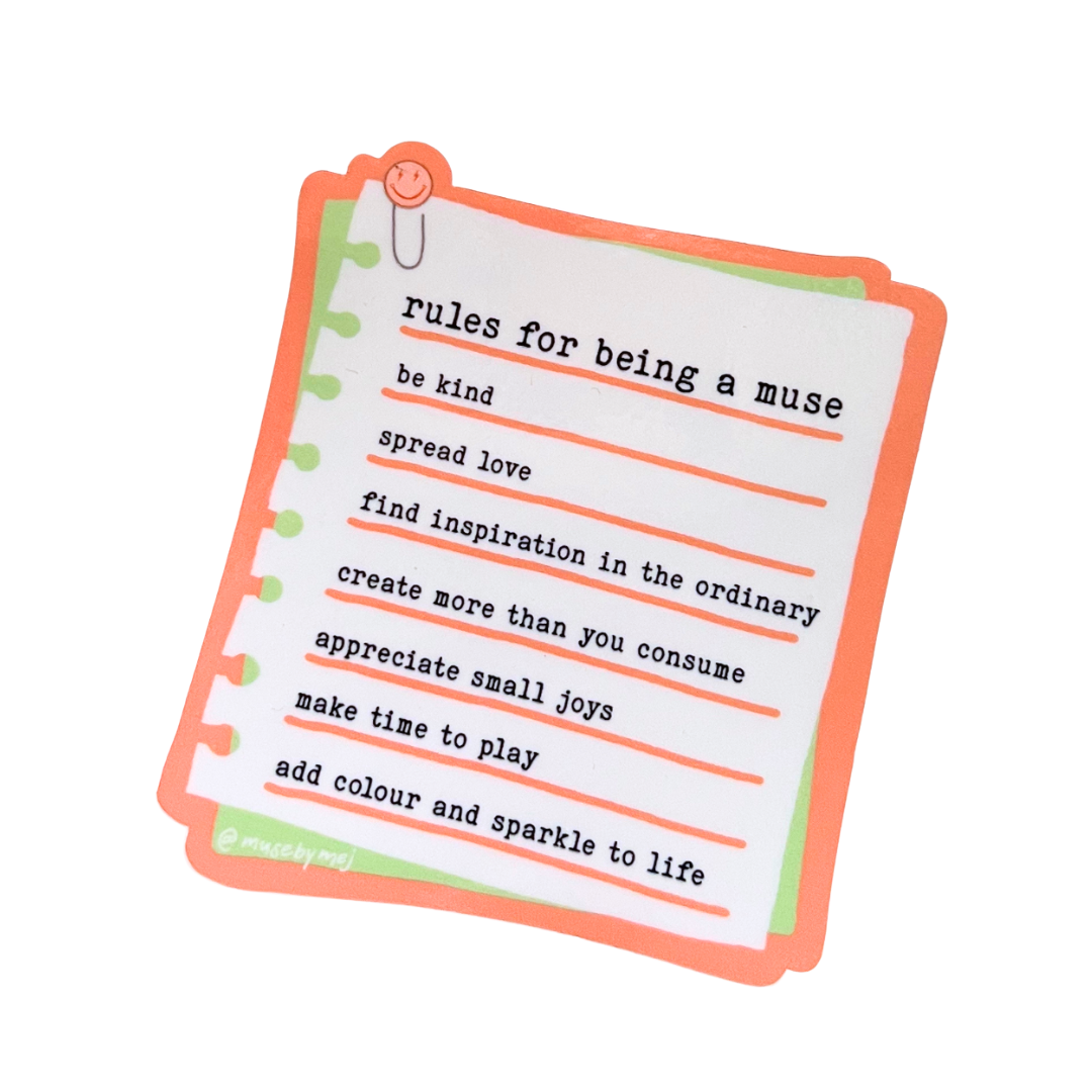 rules for being a muse sticker