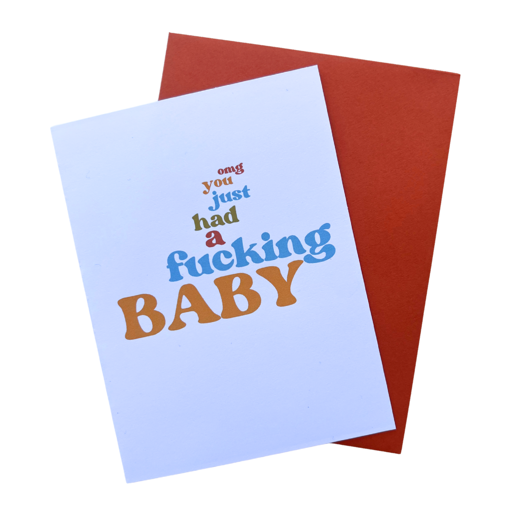 omg you had a baby cards (clean/pg versions)