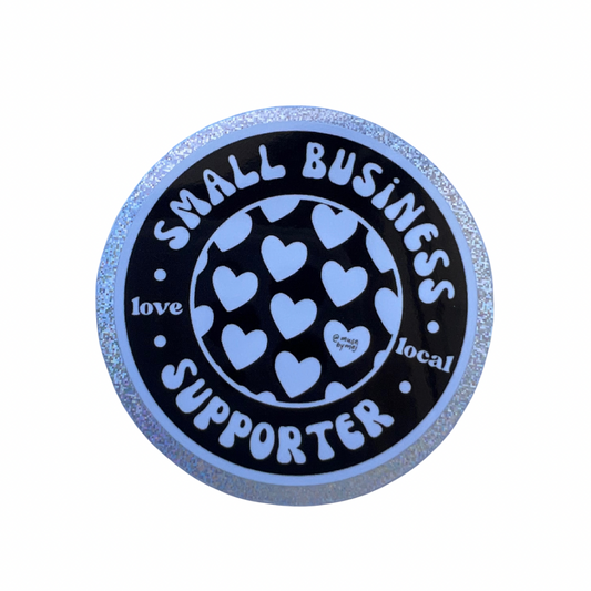 small business supporter sticker (glitter)