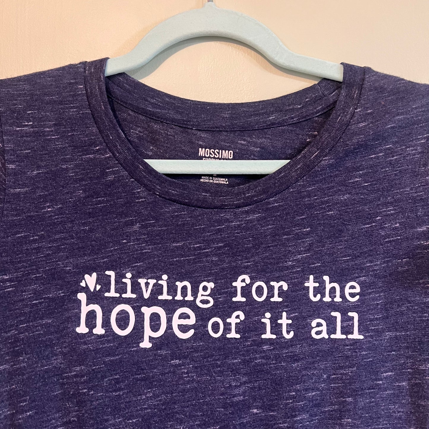 "hope of it all" swiftie navy short sleeve (size S/M)