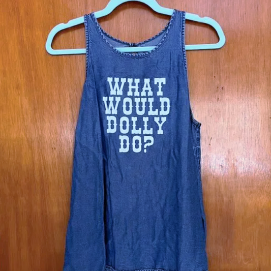 "what would dolly do" denim tanktop  (Gap size M)