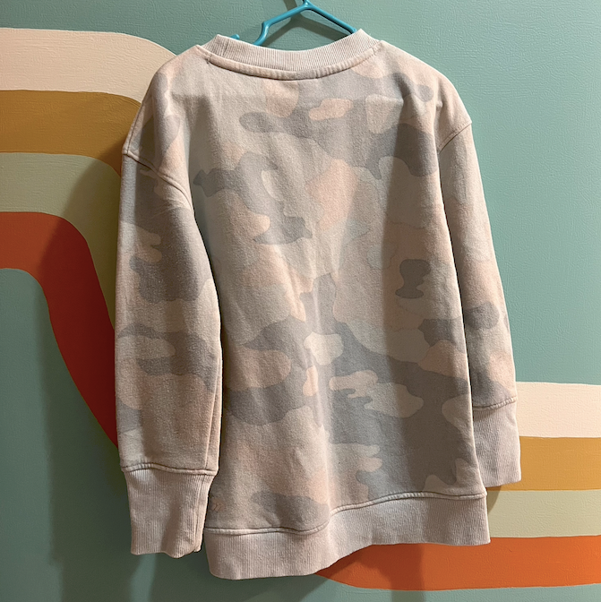 "let's go girls" camo kids sweater (size 4/5)