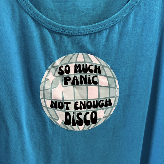 "panic/disco" blue tank (size M)