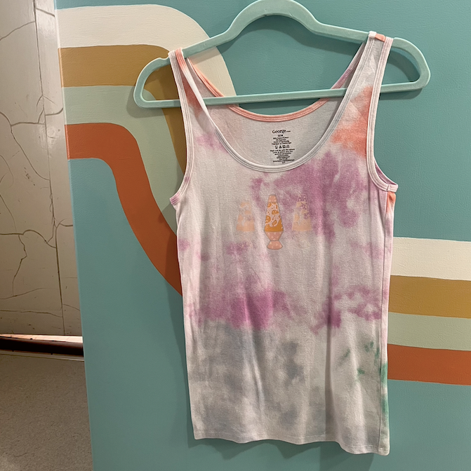 "lava lamp" tie dye tank (size M)