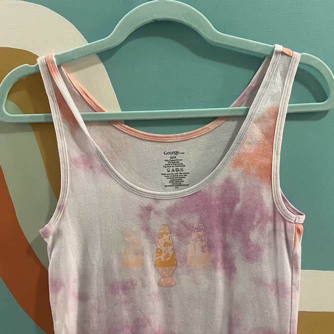 "lava lamp" tie dye tank (size M)