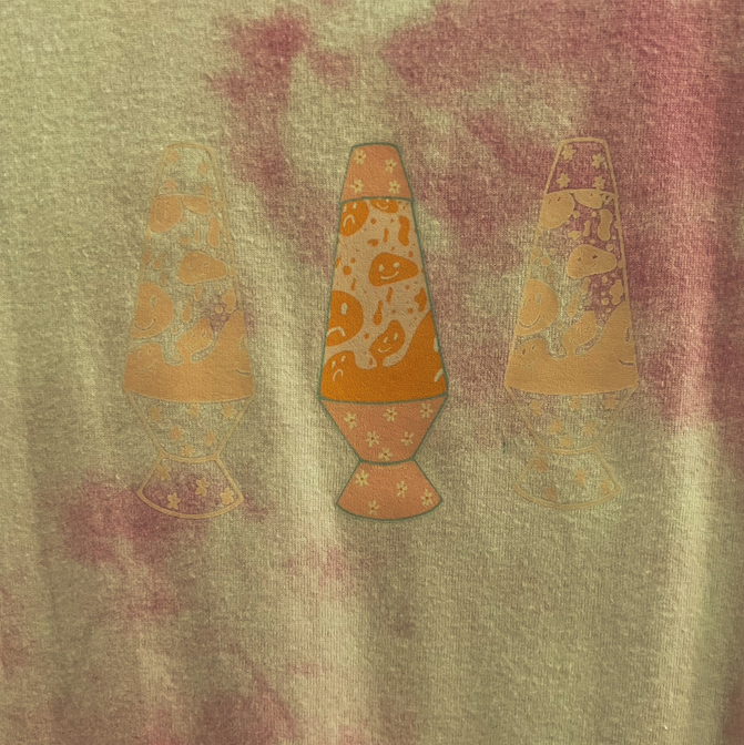 "lava lamp" tie dye tank (size M)