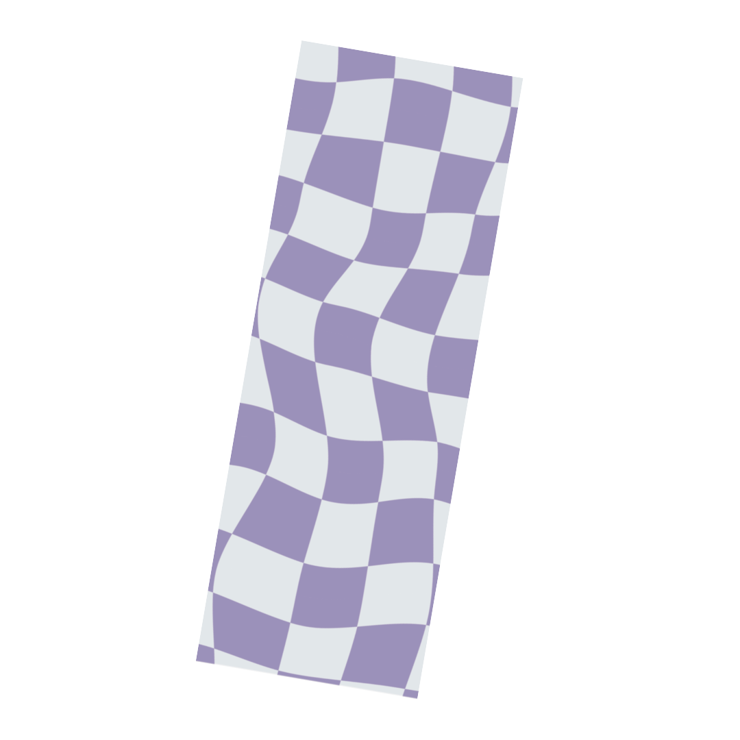 purple wavy checkered bookmark