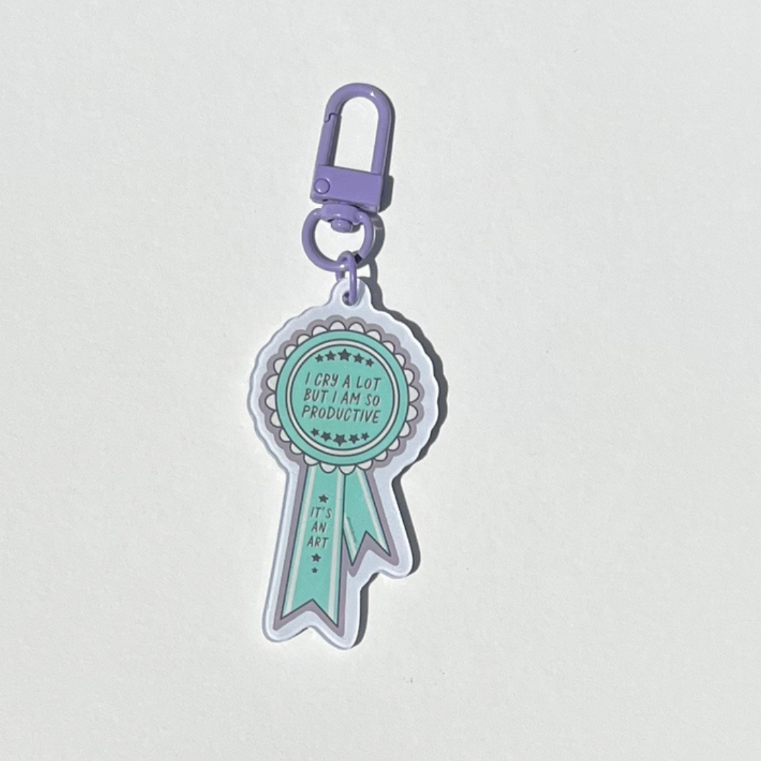 i cry a lot acrylic keychain