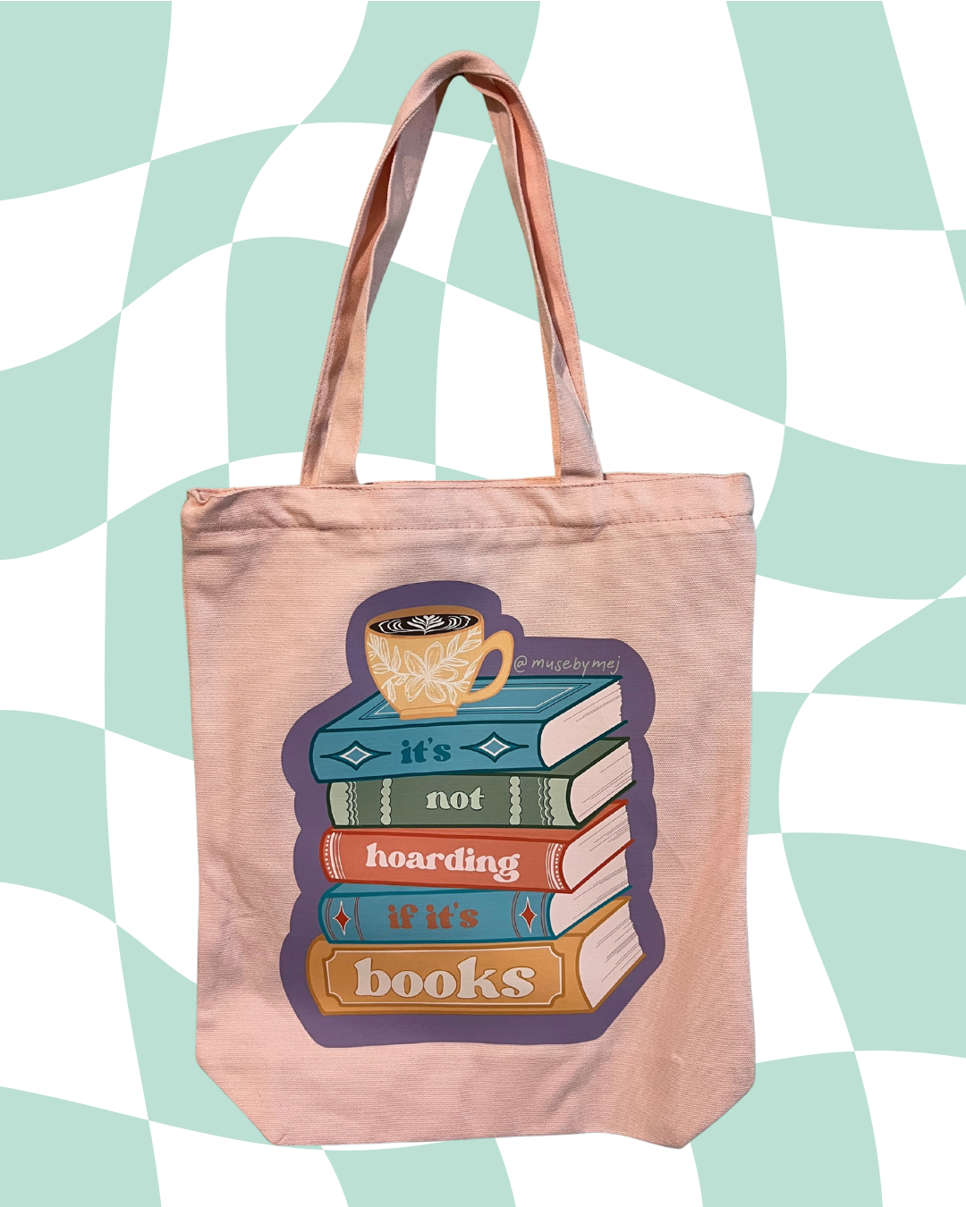 it's not hoarding if it's books tote bags (2 colours)