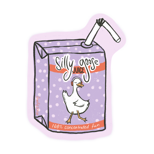 silly goose juice sticker