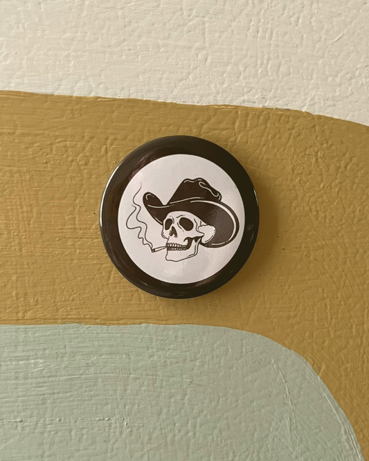 smokin skull magnet