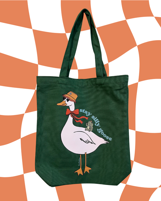 stay silly goose tote bags (3 colours)
