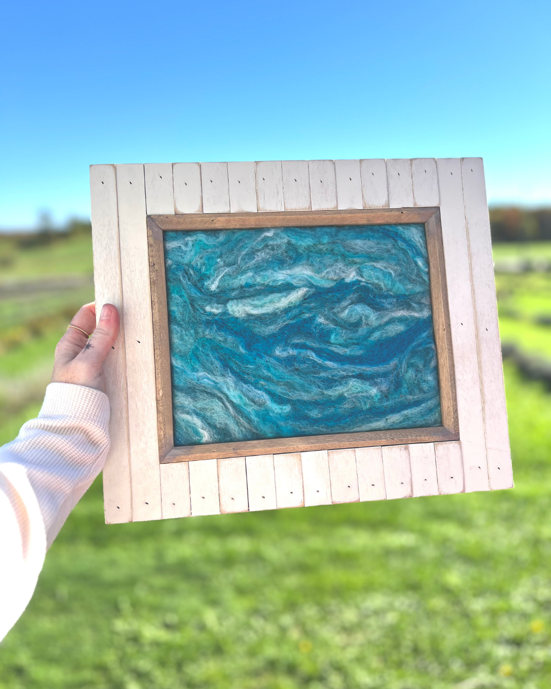 ocean waves needle felting