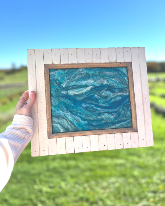 ocean waves needle felting