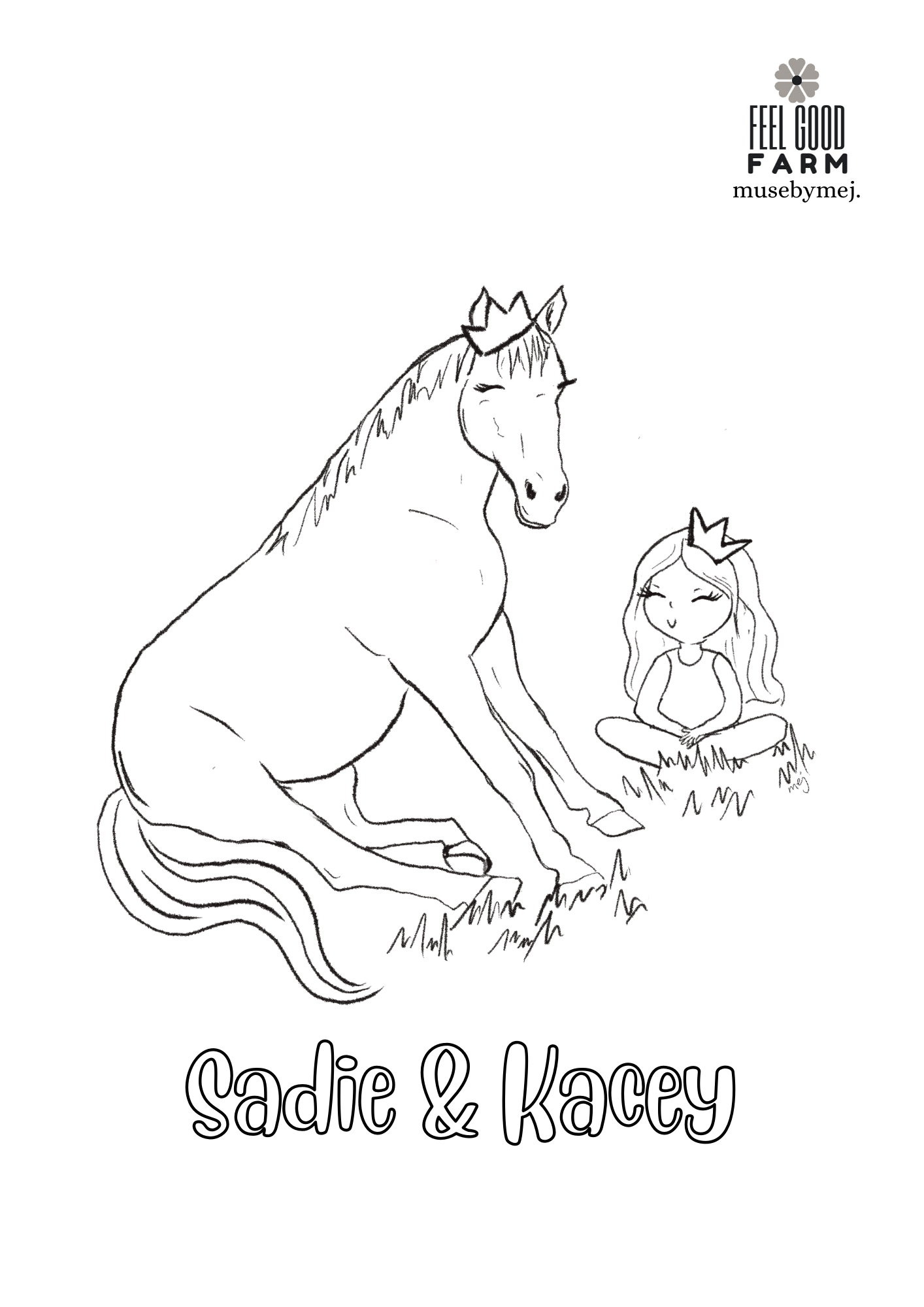 sadie's story colouring pages